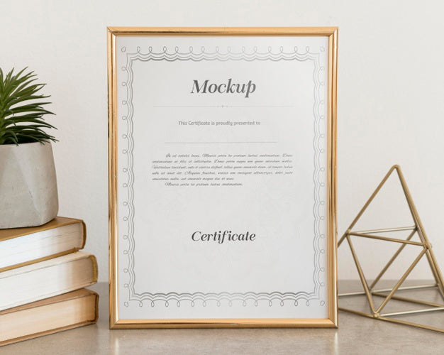 Free Certificate Concept With Frame Mockup Psd