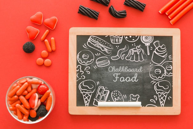 Free Chalkboard Food Mockup Psd