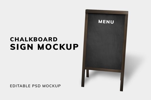 Free Chalkboard Sign Mockup Design Pannel Psd