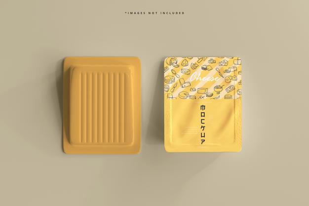 Free Cheese Packaging Mockup Psd