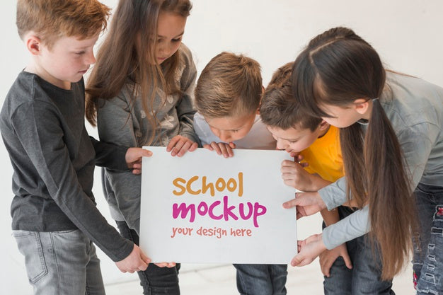 Free Children Community Concept Mock-Up Psd