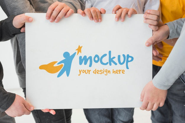 Free Children Community Concept Mock-Up Psd