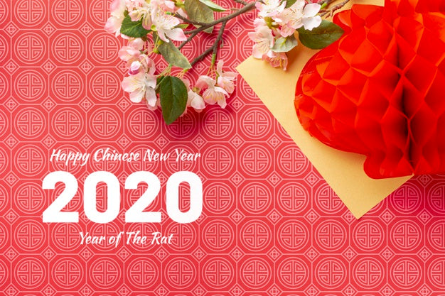 Free Chinese New Year Concept With Mock-Up Psd