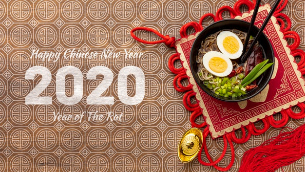 Free Chinese New Year Concept With Mock-Up Psd