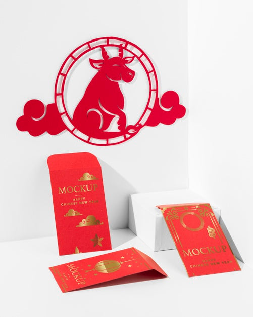 Free Chinese New Year Elements Arrangement Psd