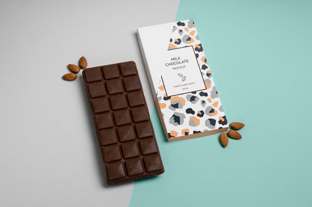 Free Chocolate Packaging Mockup Psd