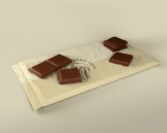 Free Chocolate Tablet Plastic Wrapping Design Psd