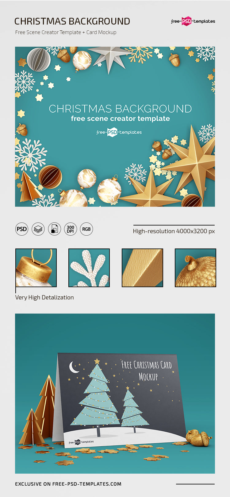 Free Christmas Background Scene Creator Template