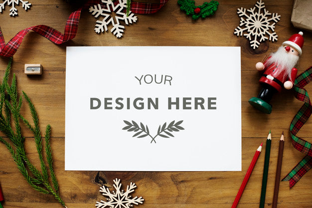 Free Christmas Design Space Mockup Psd