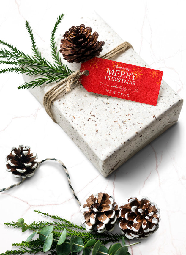 Free Christmas Holiday Greeting Design Mockup Psd