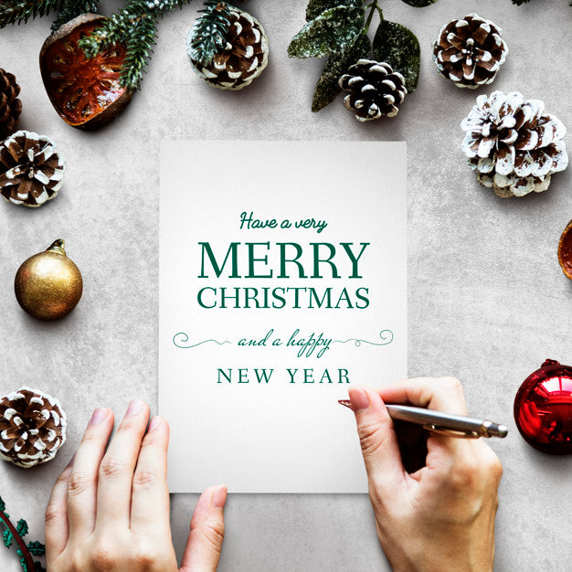 Free Christmas Holiday Greeting Design Mockup Psd