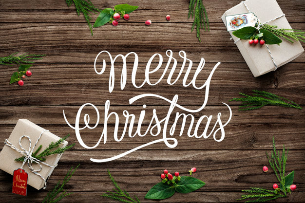 Free Christmas Holiday Greeting Design Mockup Psd