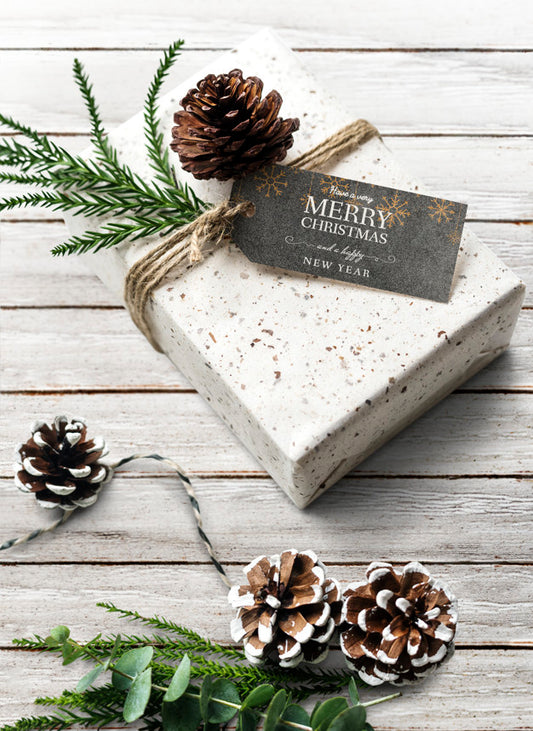 Free Christmas Holiday Greeting Design Mockup Psd