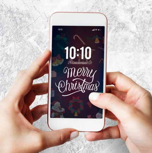 Free Christmas Holiday Greeting Design Mockup Psd