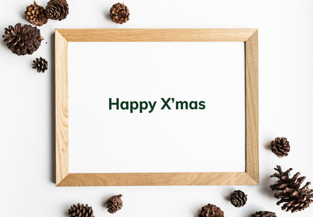 Free Christmas Holiday Greeting Design Mockup Psd