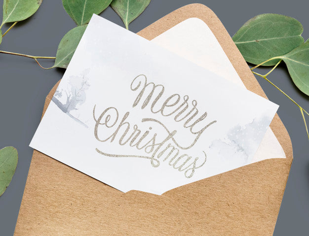 Free Christmas Holiday Greeting Design Mockup Psd