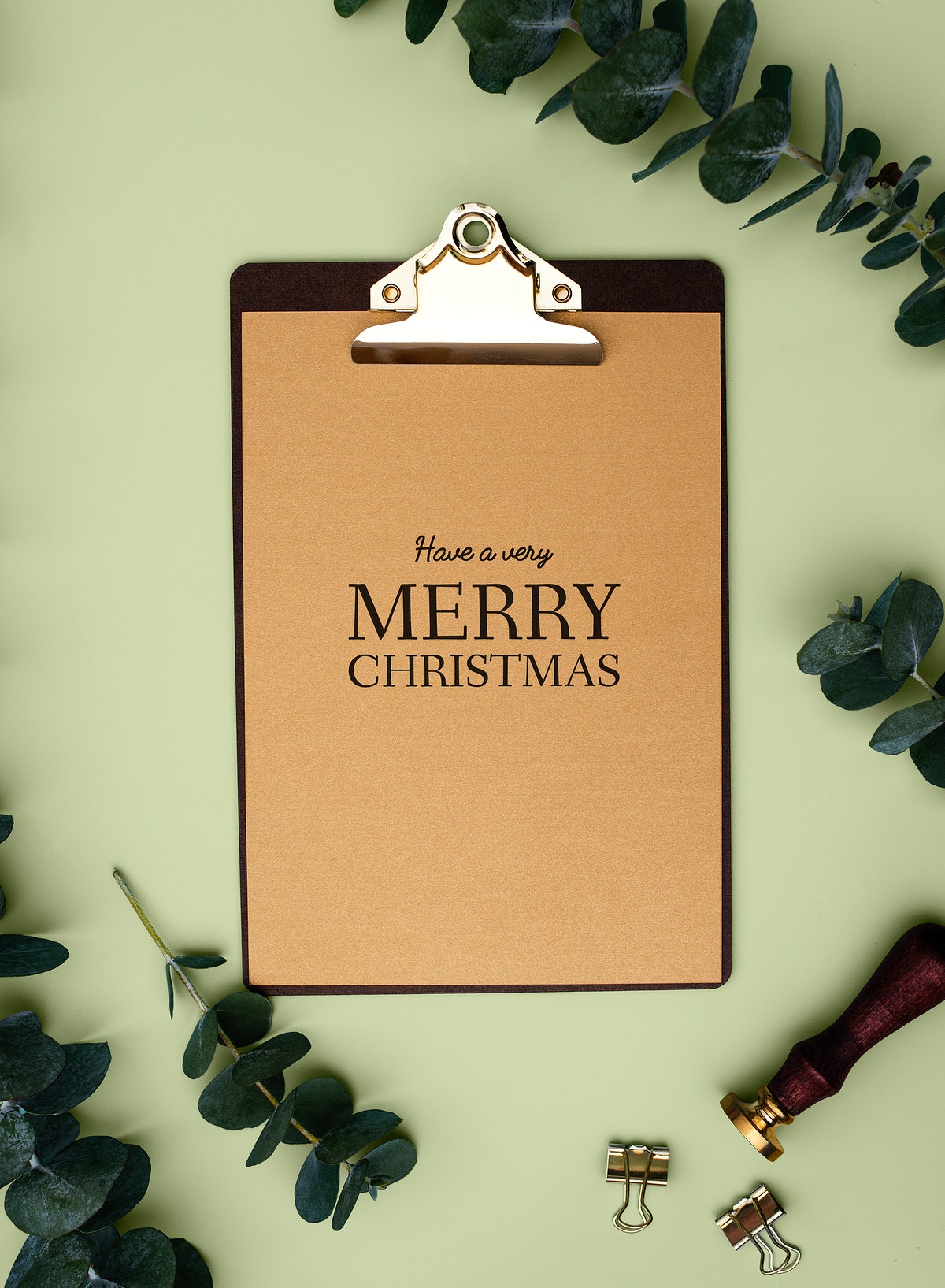 Free Christmas Holiday Greeting Design Mockup