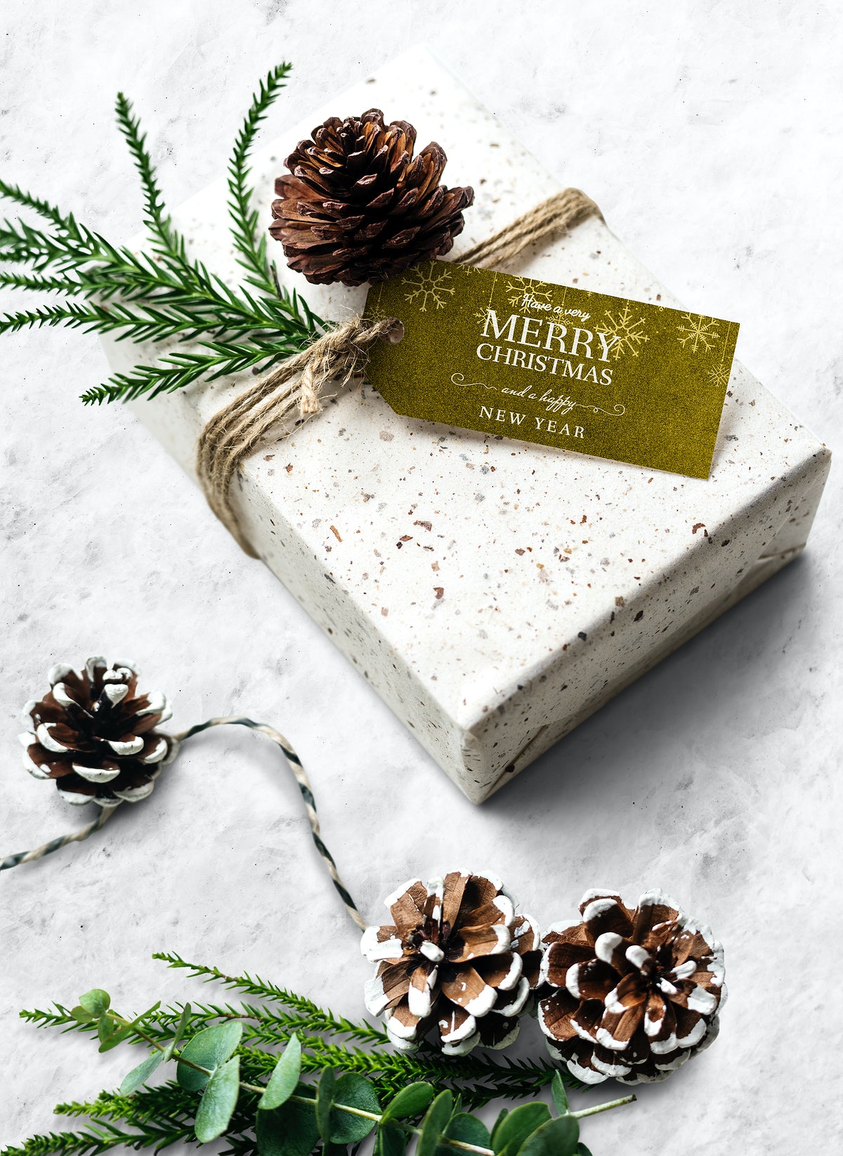 Free Christmas Holiday Greeting Design Mockup