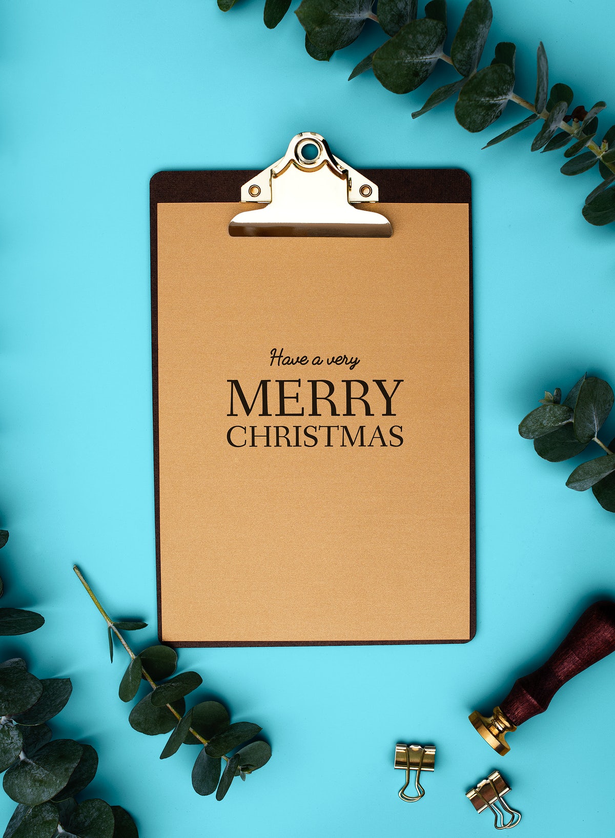 Free Christmas Holiday Greeting Design Mockup