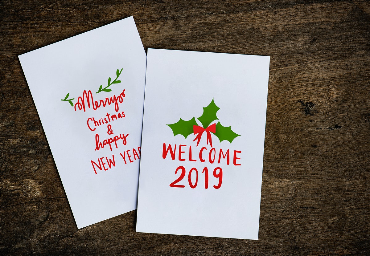 Free Christmas Holiday Greeting Design Mockup