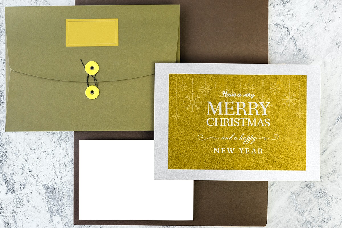 Free Christmas Holiday Greeting Design Mockup