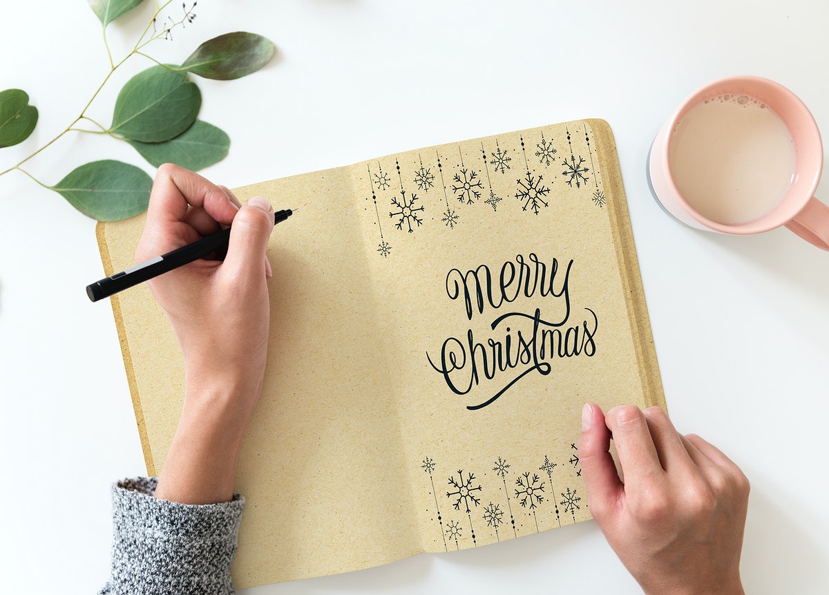 Free Christmas Holiday Greeting Design Mockup