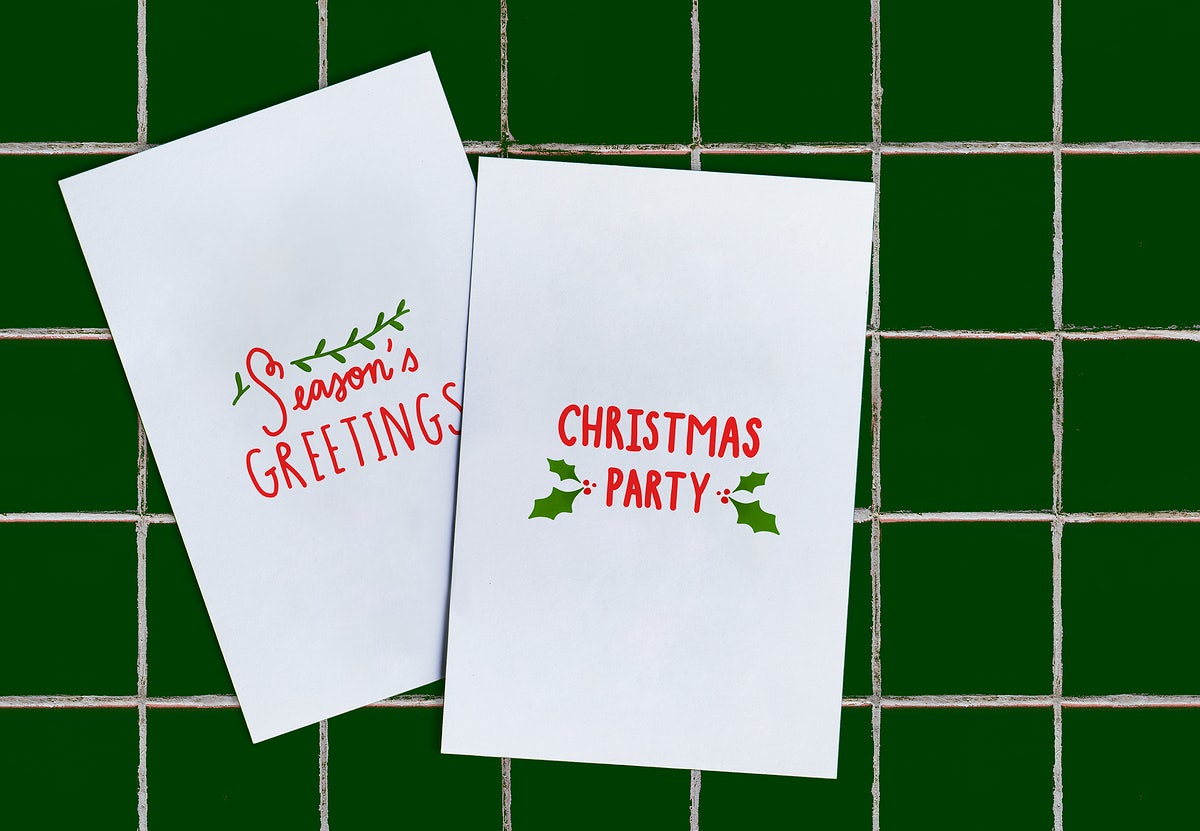 Free Christmas Holiday Greeting Design Mockup