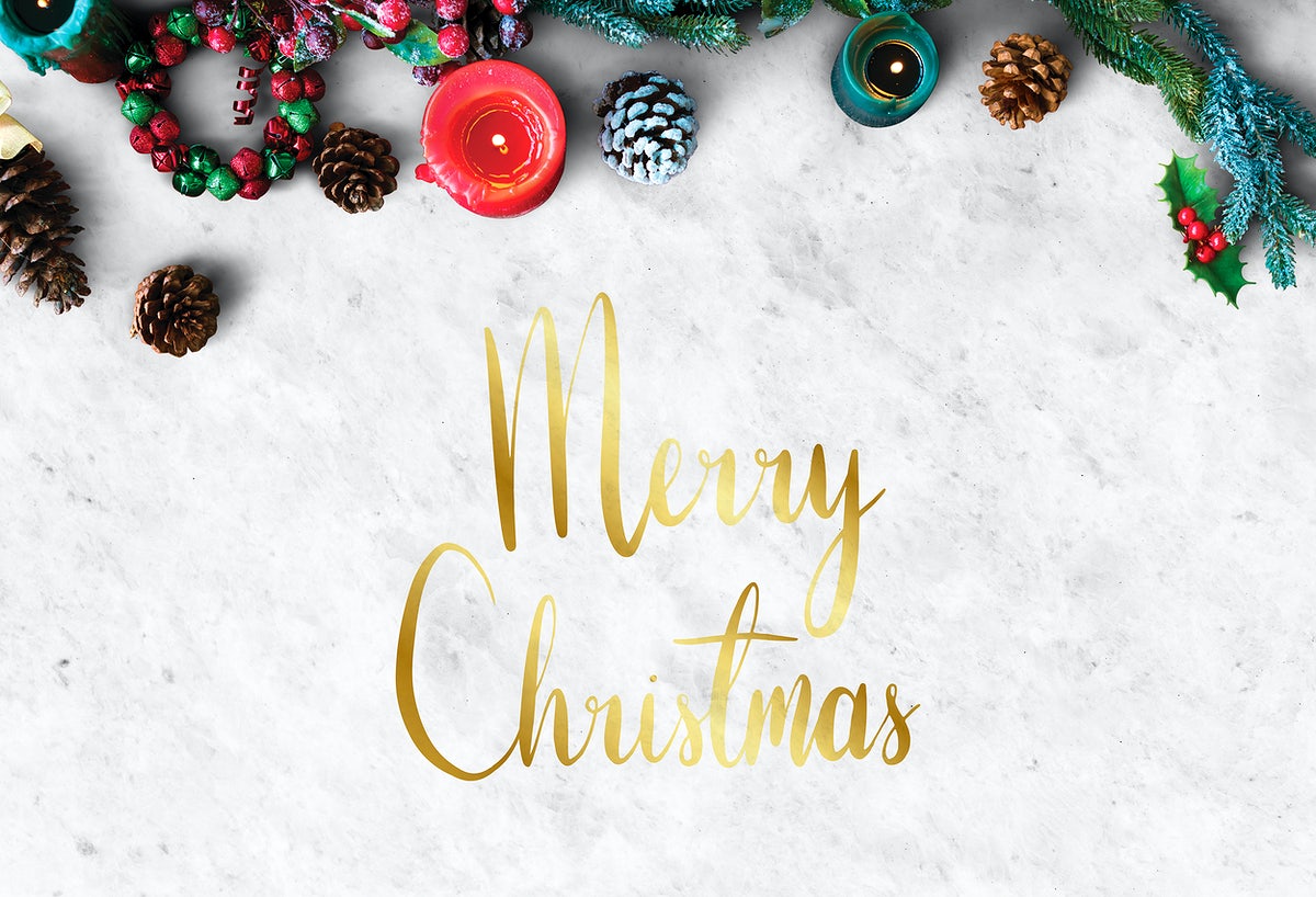 Free Christmas Holiday Greeting Design Mockup