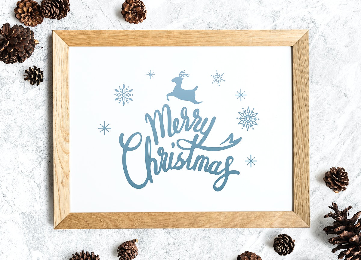 Free Christmas Holiday Greeting Design Mockup