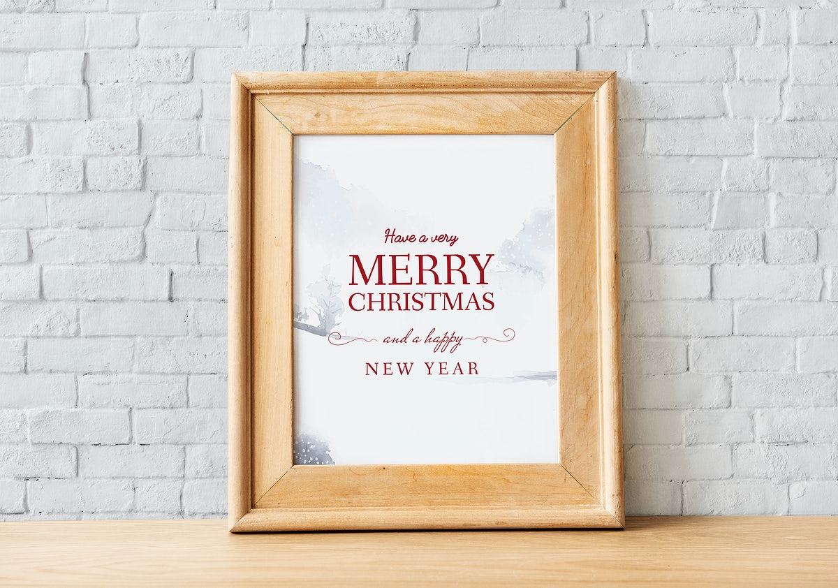 Free Christmas Holiday Greeting Design Mockup