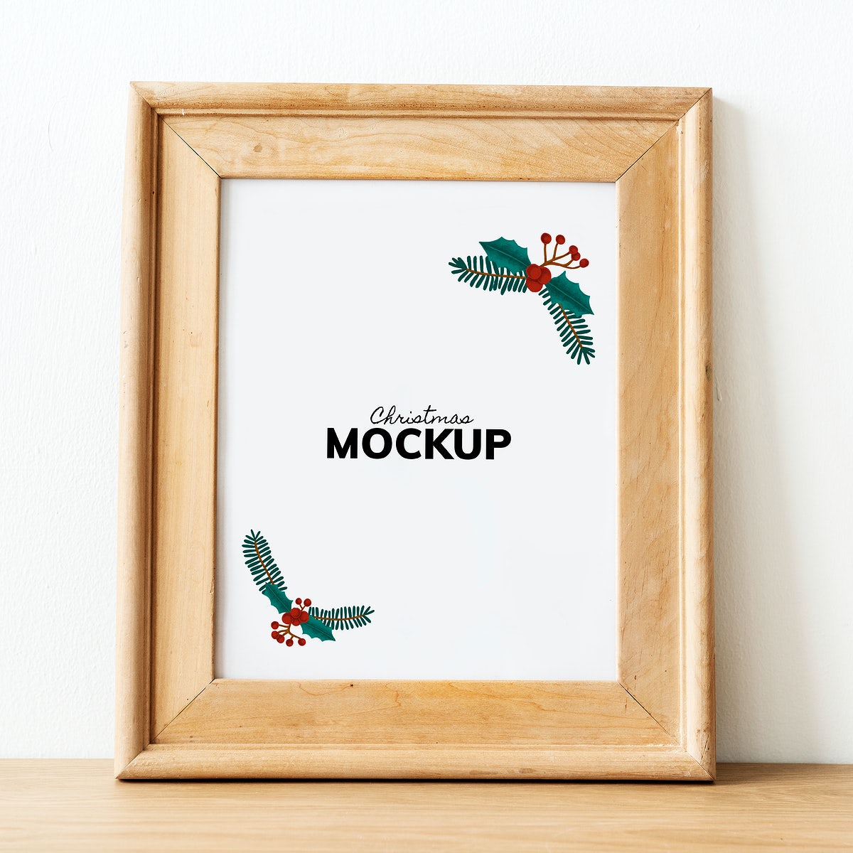 Free Christmas Holiday Greeting Design Mockup