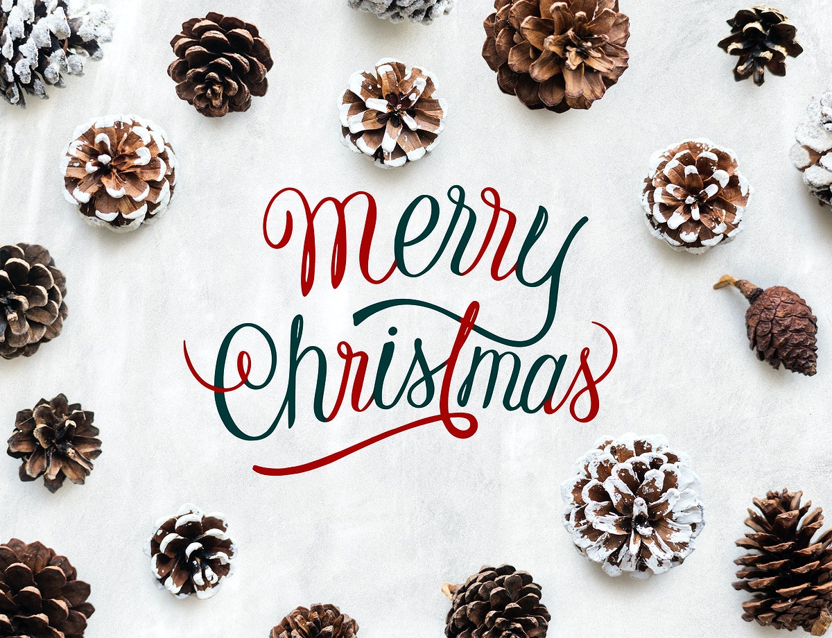 Free Christmas Holiday Greeting Design Mockup