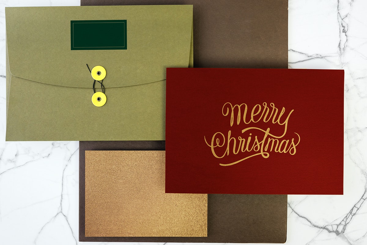 Free Christmas Holiday Greeting Design Mockup