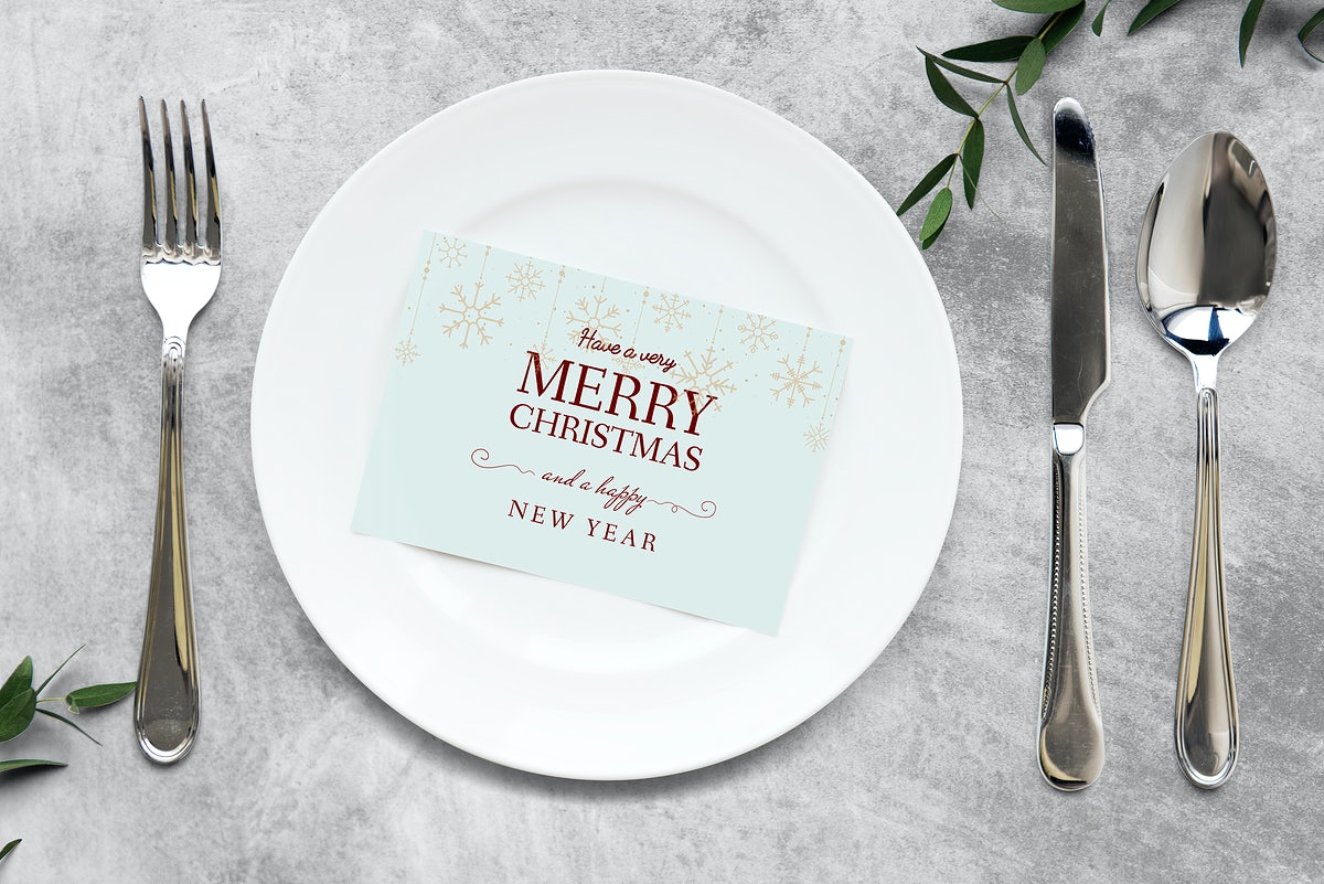 Free Christmas Holiday Greeting Design Mockup