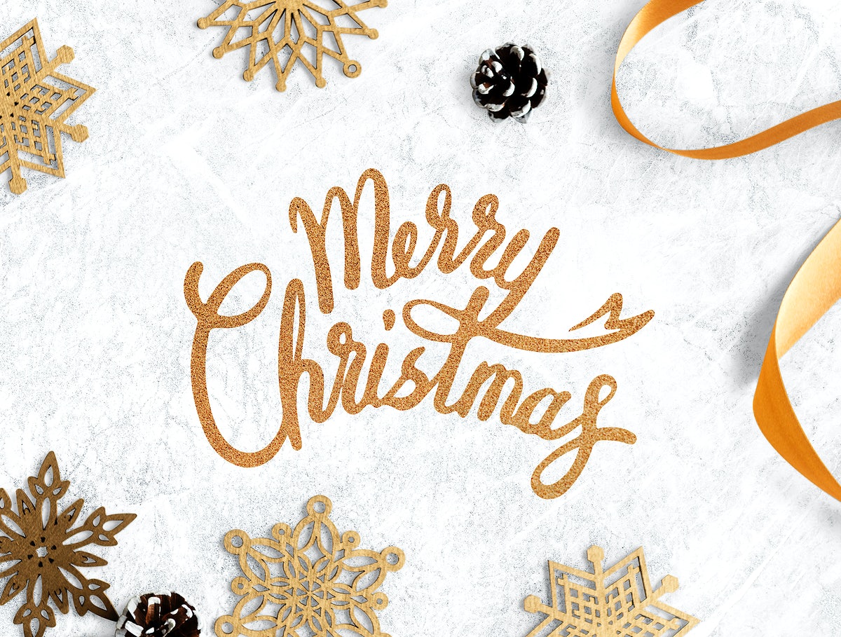 Free Christmas Holiday Greeting Design Mockup