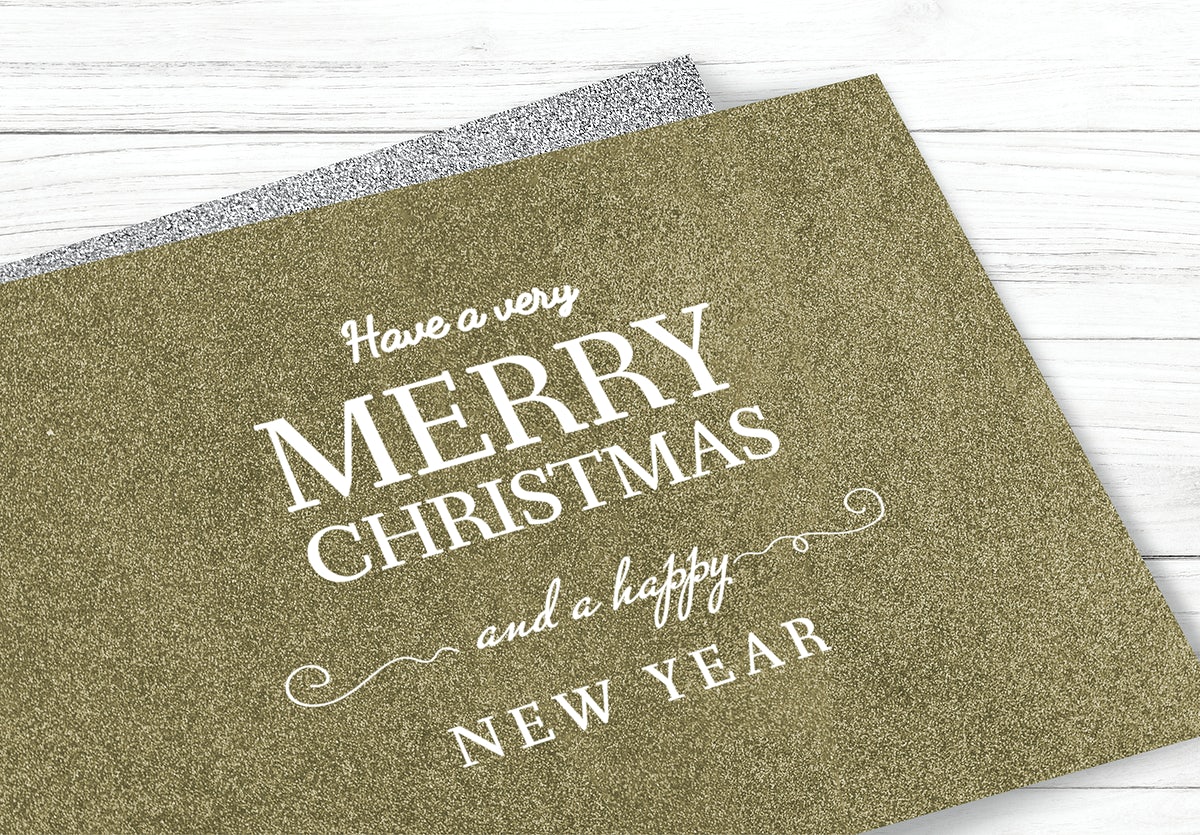 Free Christmas Holiday Greeting Design Mockup