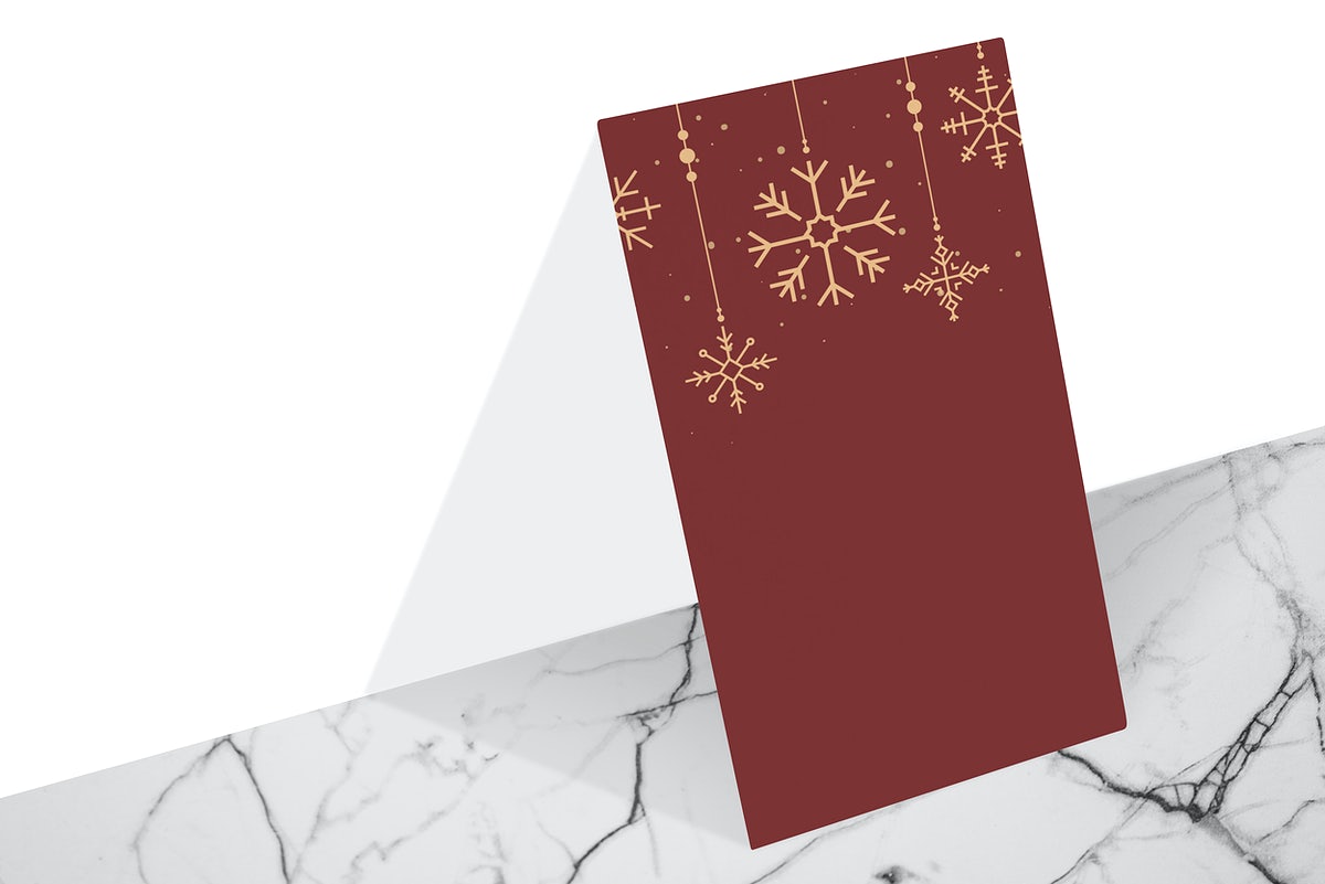 Free Christmas Holiday Greeting Design Mockup