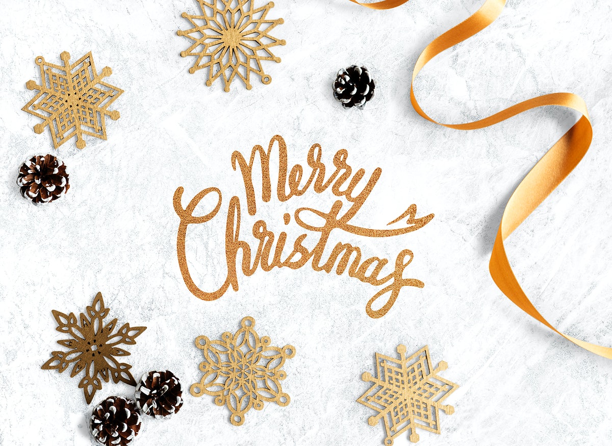 Free Christmas Holiday Greeting Design Mockup