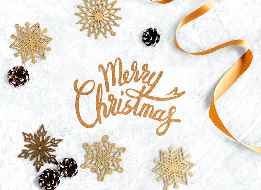 Free Christmas Holiday Greeting Design Mockup