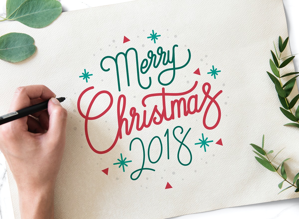 Free Christmas Holiday Greeting Design Mockup