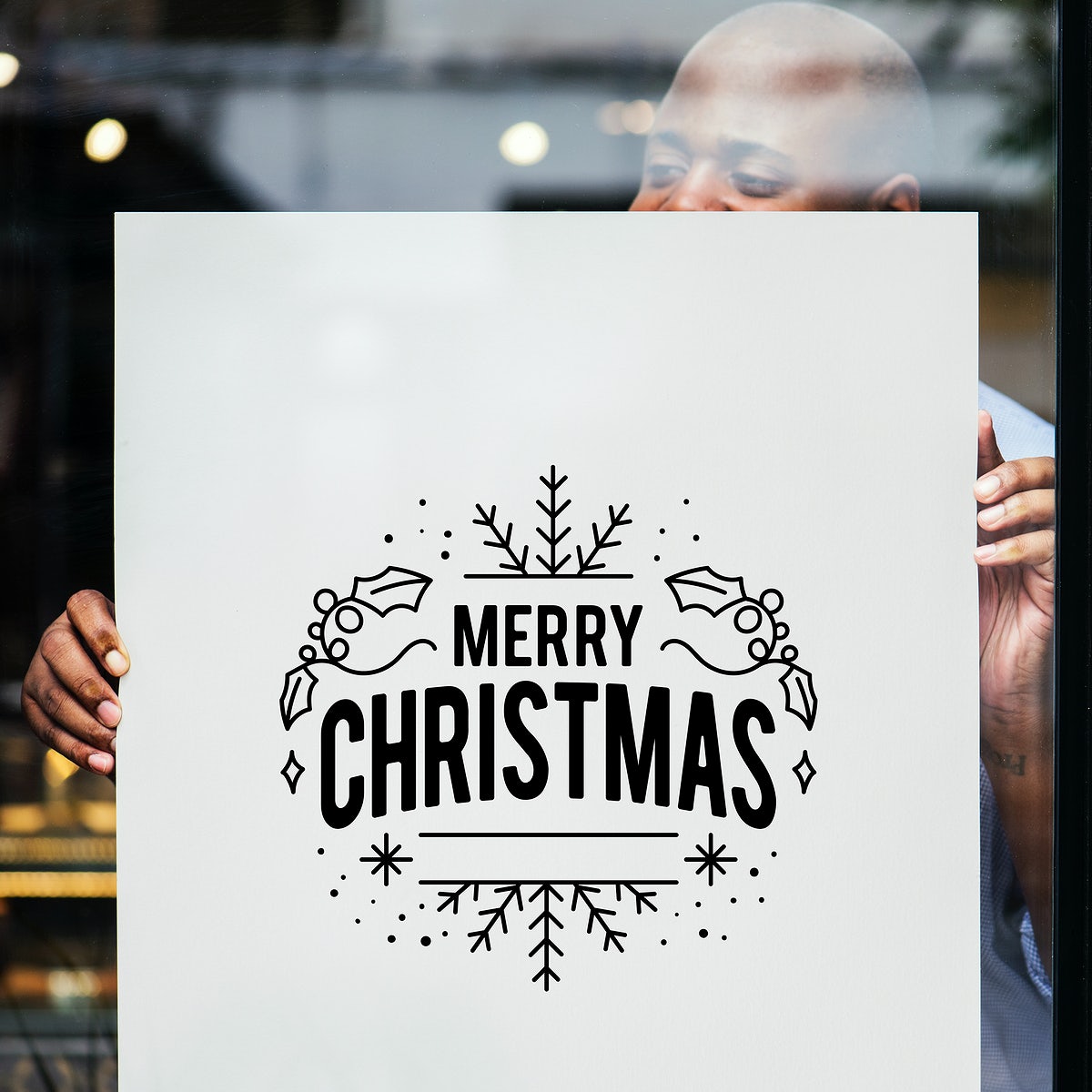 Free Christmas Holiday Greeting Design Mockup