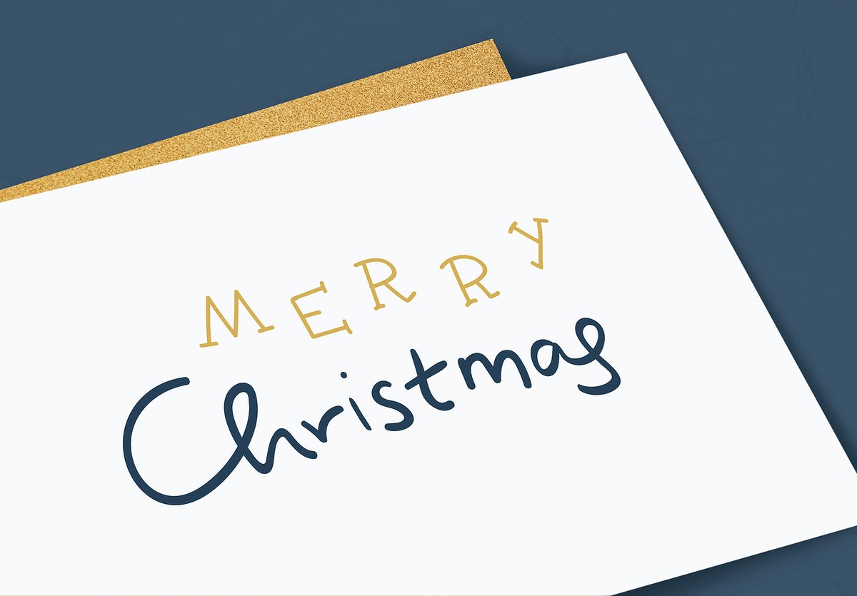 Free Christmas Holiday Greeting Design Mockup