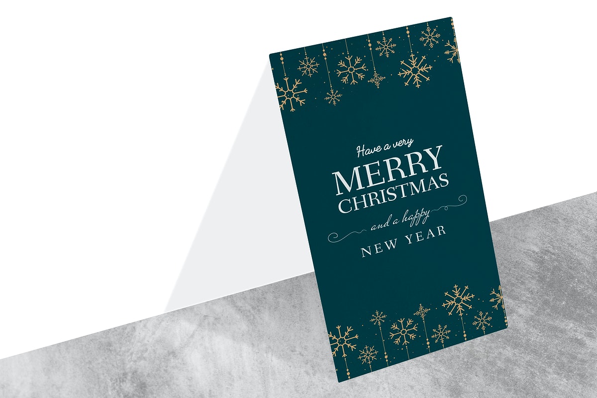 Free Christmas Holiday Greeting Design Mockup