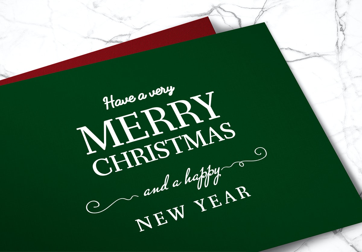 Free Christmas Holiday Greeting Design Mockup