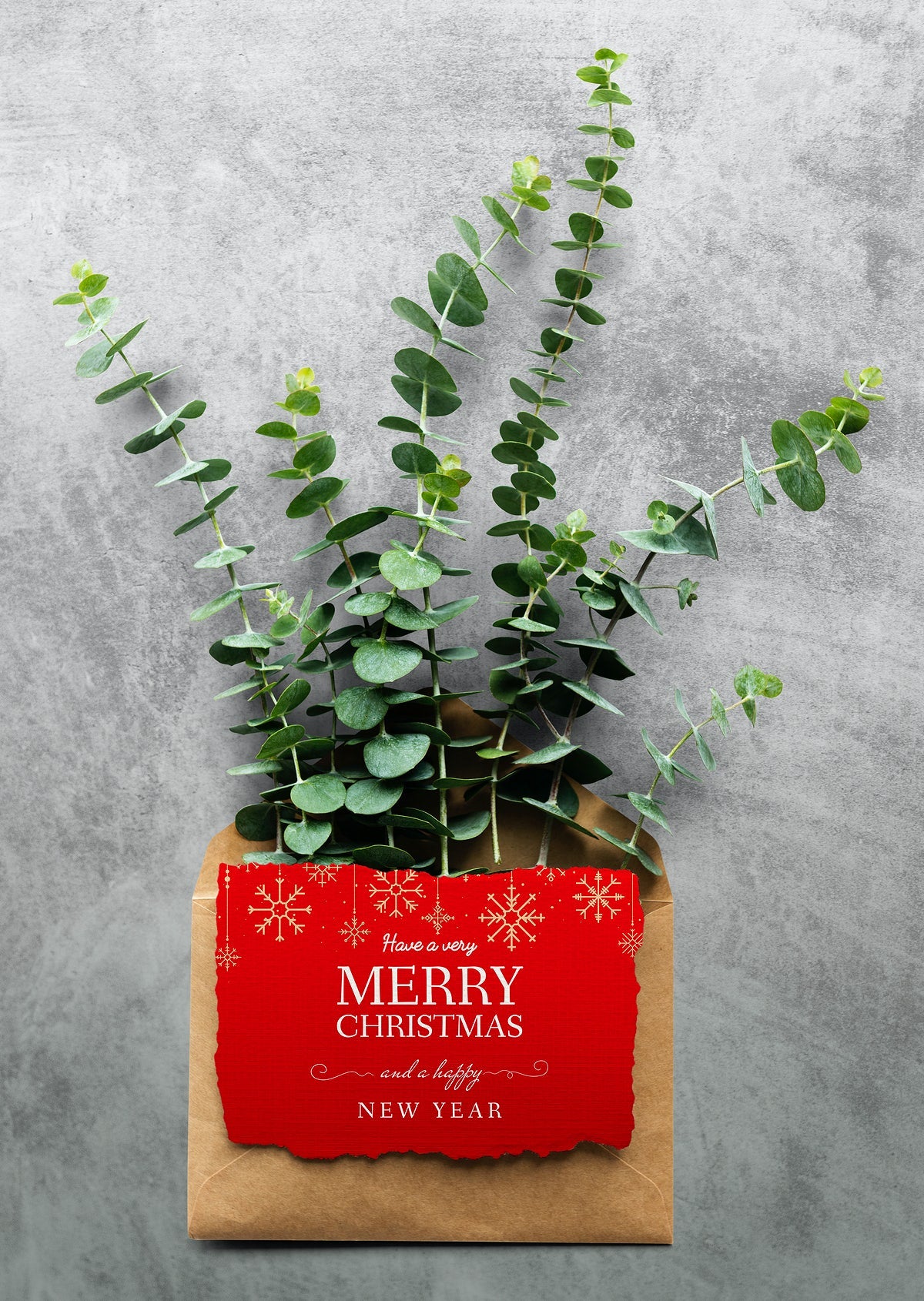 Free Christmas Holiday Greeting Design Mockup