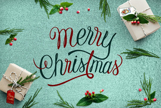 Free Christmas Holiday Greeting Design Mockup