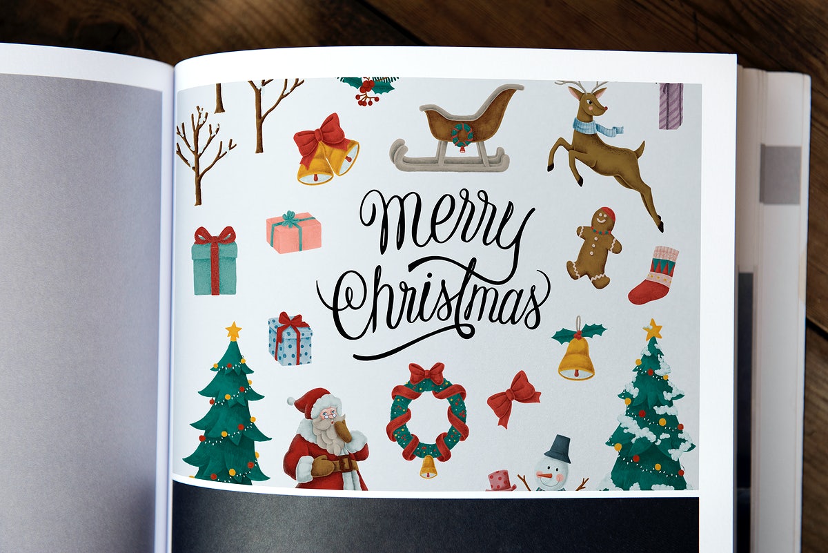 Free Christmas Holiday Greeting Design Mockup