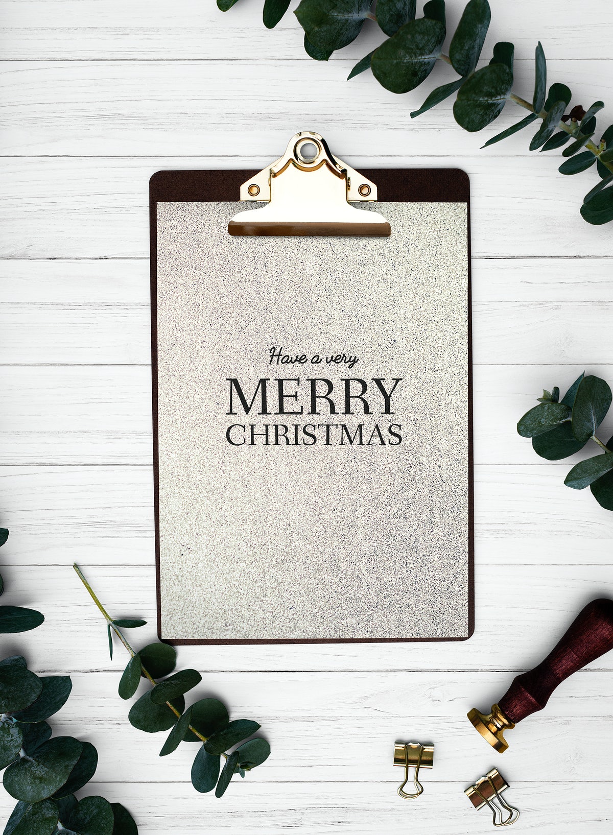 Free Christmas Holiday Greeting Design Mockup