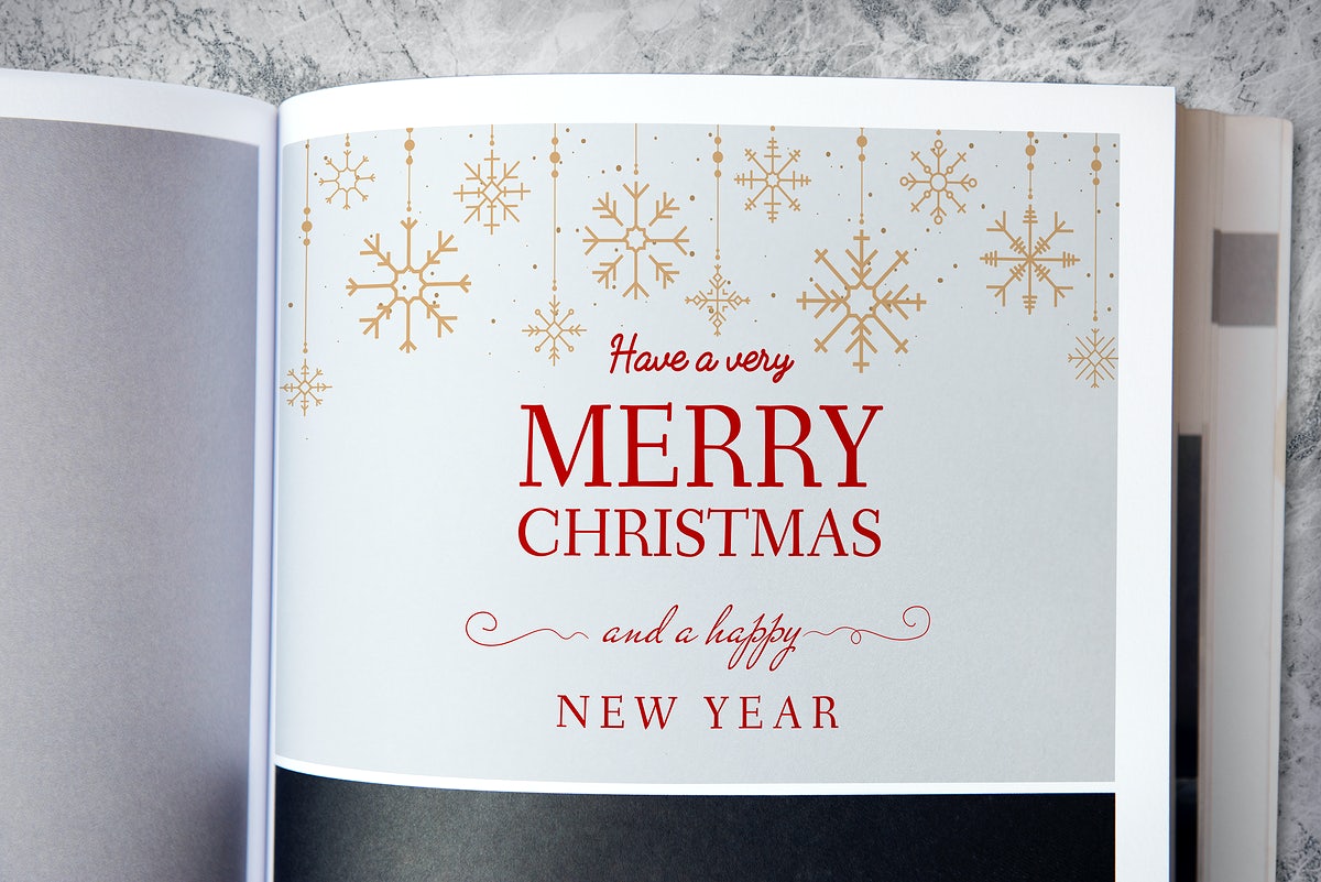 Free Christmas Holiday Greeting Design Mockup