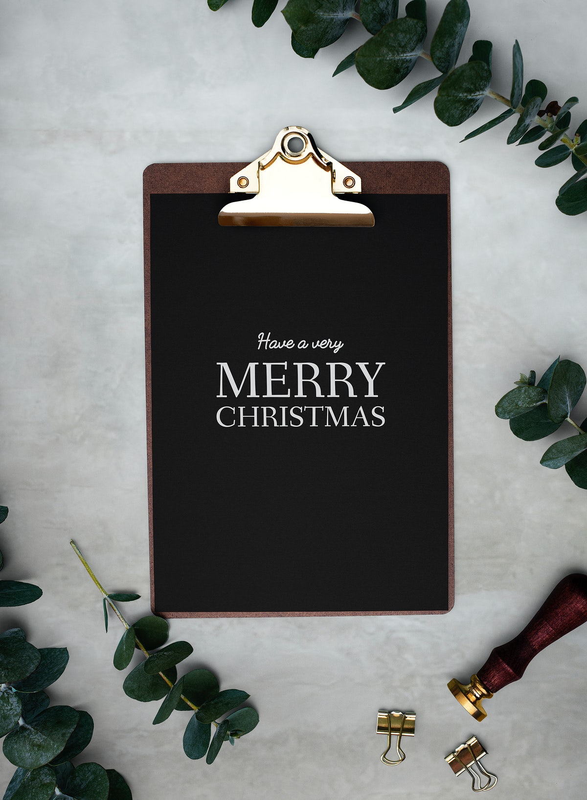 Free Christmas Holiday Greeting Design Mockup